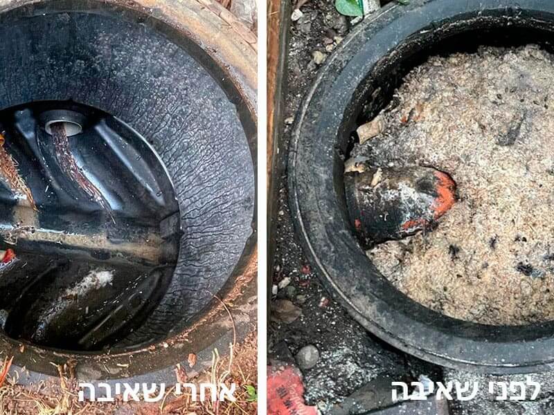 בור שומן בגבעתיים לפני ואחרי